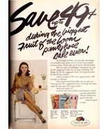 1979 Fruit of the Loom Pantyhose Sexy Legs Vintage Print Ad 1970s - £4.65 GBP