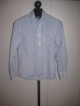 American Eagle Vintage Fit Men&#39;s Ls 100% Cotton Striped SHIRT-M-GENTLY WORN-NICE - £4.72 GBP