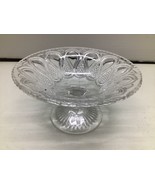 Glass Crystal wave Pedestal Compote Bowl Display Dish 3.5 in - $276.68 MXN