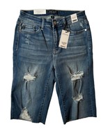 Judy Blue Jean Shorts Womens S High Waist Distressed Denim Bermuda JB182... - $29.69