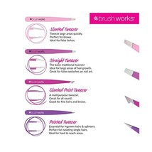 Brushworks HD Combination Tweezer Set, Mixed  - $14.00