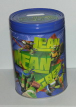 Teenage Mutant Ninja Turtles Large Round Illustrated Tin Coin Bank Style... - $13.54