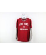 Vtg Y2K Boys Large Spell Out Ohio State University Layered Long Sleeve T... - $41.34 CAD