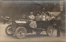 RPPC Early Touring Automobile People Outing Amateur Films Sight Postcard U19 - £15.88 GBP
