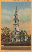 First Baptist Church Providence Ri Postcard Roger Williams Linen E19 - £3.98 GBP