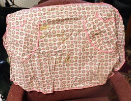 Vintage Apron Vivid colors of pink and brown. 2 pockets - £13.47 GBP