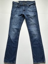 Hollister Slim Straight Jeans Mens Size 32x34 Blue Dark Wash Denim - £13.84 GBP