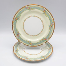 Noritake Morimura Art Deco N352 Dinner China Dessert Plate Set of 2 7-1/2&quot; - $79.58