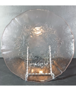 Vintage ARCOROC France ROSA PINK Glass Salad Plate ROSES 7 1/2&quot; - $265.66 MXN