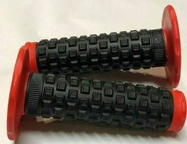 7/8 Inch Pillow Top Handle Bar Mx Grip Set Ktm Handlebar Hand Grips Red - £15.81 GBP