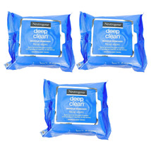 3-Pack New Neutrogena Make Up Remover Cleansing Facial Towelettes Refil Wipes,25 - £23.18 GBP