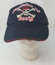 Surrender the Booty Hat Cap Orange Beach Alabama Skull Bones Black Red - £14.63 GBP