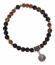 Elephant Totem Bracelet - Sardonyx Healing Crystals &amp; Sandalwood - £63.79 GBP