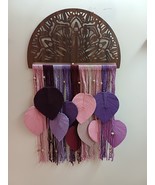 Macrame Art Wood Work Colorful Decorative Wall Home Decor Abstract Design - $98.15
