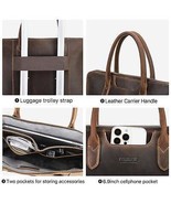 Genuine Leather Business Briefcase for Men – 14&quot; Laptop Tote Bag - $144.04 CAD
