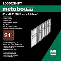 Metabo HPT 20302SHPT 21° Framing Nails 3&#39;&#39; x 0.120&#39;&#39; Hot-Dip Galvanized ... - $58.00 CAD