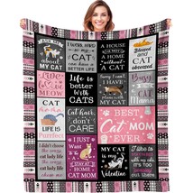 Cat Gifts For Women, Cat Lovers Gifts Throw 60&quot;X50&quot;, Cat Mom Gifts, Funny Cat Gi - £38.57 GBP