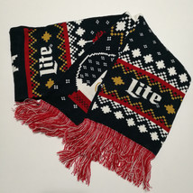 New 2018 Miller Lite Ugly Holiday Christmas Sweater Beer Scarf - £30.10 GBP