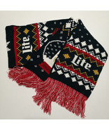 New 2018 Miller Lite Ugly Holiday Christmas Sweater Beer Scarf - £30.24 GBP