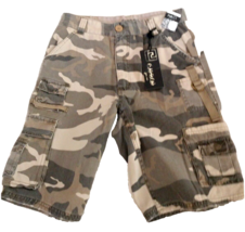Carbon Rue 21 Cargo Camo Shorts Camouflage Men&#39;s 29 Pockets Brown Green NWT - £14.16 GBP