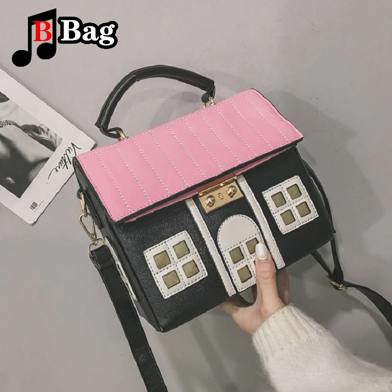 Women girls 3D Cartoon lovely house Handbag Fashion Shoulder Bag Persona... - $49.65