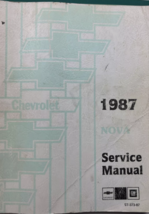 1987 GM Chevrolet Chevy Nova Servizio Negozio Riparazione Manuale OEM ST... - $93.29 MXN