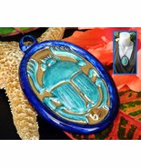 Vintage Scarab Beetle Proof Pendant Nouveau Bleus New Orleans Egyptian - €69,43 EUR
