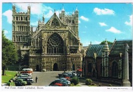 Postcard West Front Exeter Cathedral Devon UK - $2.05