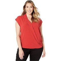 NWT Nordstrom Vince Camuto Crepe Faux Wrap Blouse - £23.48 GBP