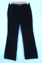 Banana Republic Stretch Bootcut Black Corduroy Pants Womens 0 with Tuxedo Trim - £11.95 GBP