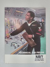 1990s Original Recruiting Propaganda US NAVY Technical Job Fields Poster... - $85.49