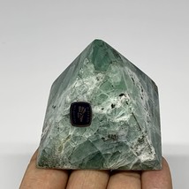 222.6g, 2&quot;x2.4&quot;x2.3&quot; Natural Green Fluorite Pyramid Crystal Gemstone @Mexico, B1 - £17.90 GBP