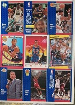 1991 Fleer NBA Basketball Cards Promo Uncut Advertisement Sheet 9 Promo ... - £4.69 GBP