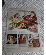 40&#39;s Calvert Reserve Vtg Print Ad Blended Whiskey. Pointers/Thanksgiving - $13.54 CAD