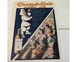 Vintage 1918 Clicquot Club Ginger Ale Eskimo Soda Pop Kitchen Decor Post... - $47.51