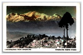 RPPC Kangchenjunga Mountain Peak From Darjeeling India Postcard Y17 - £19.51 GBP