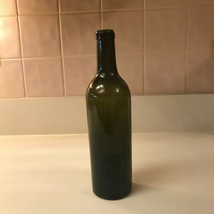 Antique Glass Bottle Dark Olive Green Kick Up Base Wine Bitters Tonic Tooled Lip - £52.63 GBP