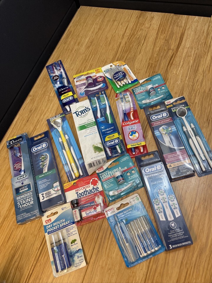 Lot of 15+ Dental Items Toothpaste Toothbrush Dental Kits Toothache KG JD - $28.22 Lot of 15+ Dental Items Toothpaste Toothbrush Dental Kits Toothache KG JD - $28.22