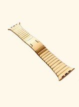 24K Rose Gold Plated 42MM 44MM Satin Link Band For Apple Watch Custom BA... - $379.05