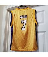 Adidas LA Lakers # 7 Odom Jersey Basketball Yellow Youth Boys L 14/16 - $414.19 MXN