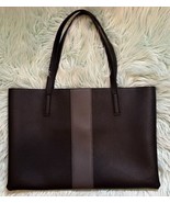 Vince Camuto Luck Tote Black Gray Vegan Leather Handbag Shoulder Bag Peb... - $639.77 MXN