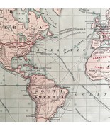 1879 Trade Route Map Nautical Caravan Victorian Geography 1st Edition DWAA9 - €112,88 EUR