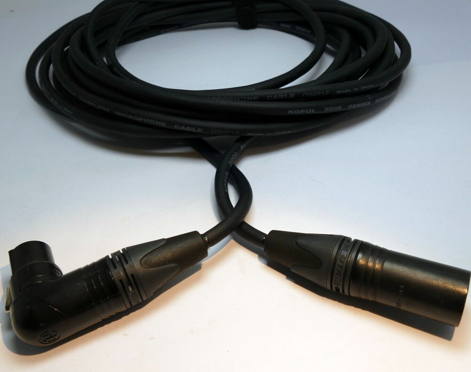 XLR M-F Male to Female 3 pin Audio Cable  20 feet extension adapter 90 d... - $16.31