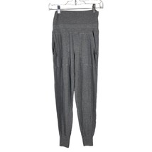 Aerie Womens Gray Ribbed Joggers Fold Over Waist Size XXS - £8.61 GBP