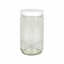 Frontier 32 oz. Clear Straight-Sided Jar with Lid 12 count - $55.50
