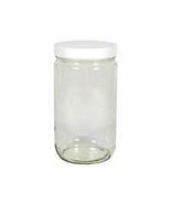 Frontier 32 oz. Clear Straight-Sided Jar with Lid 12 count - £41.48 GBP