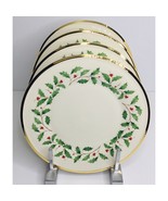 Salad Plates Lenox HOLIDAY Dimension  Holly Berry Gold Trim New - €44,96 EUR Salad Plates Lenox HOLIDAY Dimension  Holly Berry Gold Trim New - €44,96 EUR