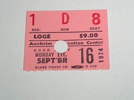 David Bowie Concert Ticket Stub Vintage 1974 Anaheim Conv Ctr Diamond Dogs Tour - £117.70 GBP