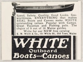 1928 Print Ad White Outboard Boats &amp; Canoes Made in Old Town,Maine - £6.60 GBP