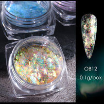 Duo Chrome Chameleon Nail Flakes Nails Powder Colour OB12 - $7.40